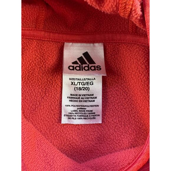 Adidas Hoodie Pullover Front Pocket LG Graphic Red/Black Youth XL - Picture 10 of 11